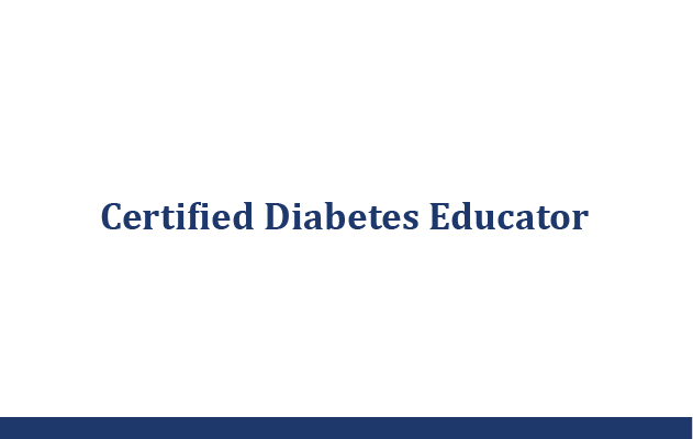 Certified Diabetes Educator